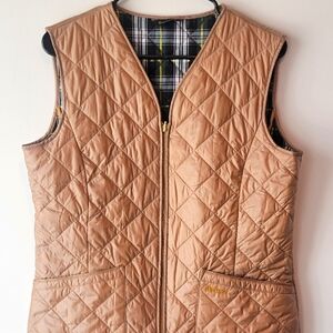 Barbour Betty Quilted Fleece Lined Women Vest Size 8